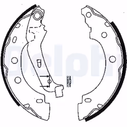 Jeu de mâchoires de frein DELPHI LS1842