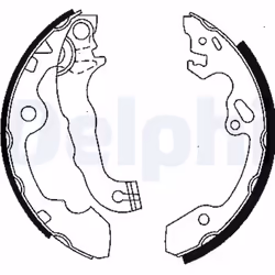 Jeu de mâchoires de frein DELPHI LS1850