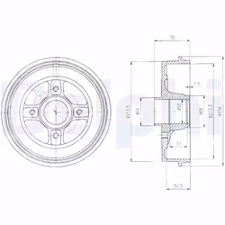 Tambour de frein DELPHI BF427