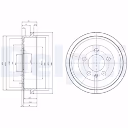 Tambour de frein DELPHI BF463