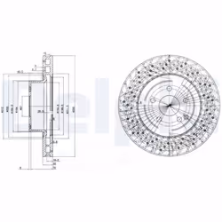 Disque de frein DELPHI BG3827 avant, ventilé, 2 pièce