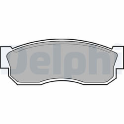 Jeu de plaquettes de frein DELPHI LP261, avant