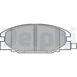 Jeu de plaquettes de frein DELPHI LP629, avant