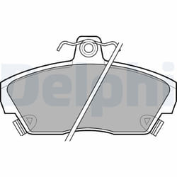 Jeu de plaquettes de frein DELPHI LP618, avant