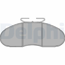 Jeu de plaquettes de frein DELPHI LP828, avant