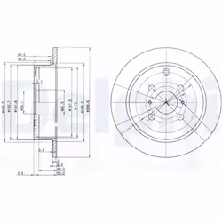 Disque de frein DELPHI BG3867 arrière, plein, 2 pièce