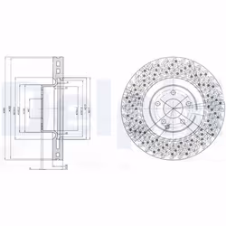 Disque de frein DELPHI BG9879 avant, ventilé, 1 pièce