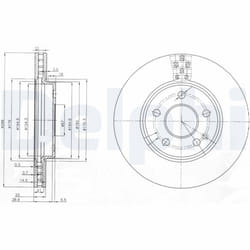 Disque de frein DELPHI BG3909