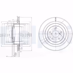 Disque de frein DELPHI BG3931 arrière, ventilé, 2 pièce