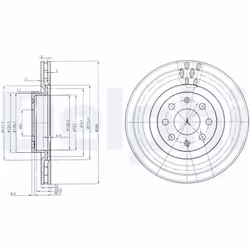 Disque de frein DELPHI BG3944 avant, ventilé, 2 pièce