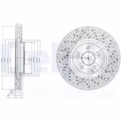 Disque de frein DELPHI BG9014 avant, ventilé, 1 pièce