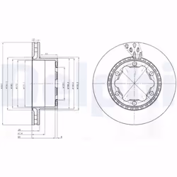 Disque de frein DELPHI BG9015 arrière, ventilé, 1 pièce