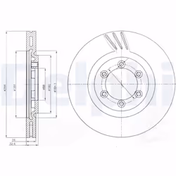Disque de frein DELPHI BG4112 avant, ventilé, 2 pièce
