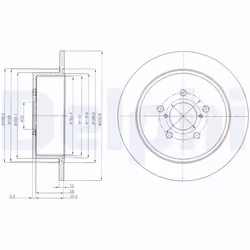 Disque de frein DELPHI BG4129 arrière, plein, 2 pièce - Vue supplémentaire 4