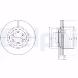 Disque de frein DELPHI BG4133 avant, ventilé, 2 pièce