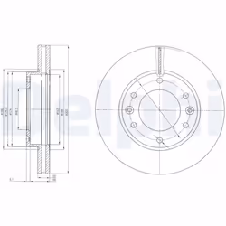 Disque de frein DELPHI BG4137 avant, ventilé, 2 pièce