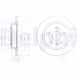 Disque de frein DELPHI BG4188 arrière, plein, 2 pièce - Vue supplémentaire 4