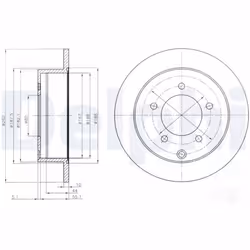 Disque de frein DELPHI BG4198 arrière, plein, 2 pièce - Vue supplémentaire 4