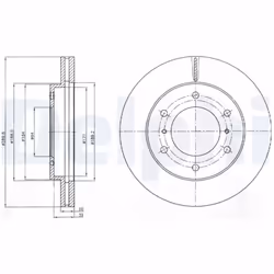 Disque de frein DELPHI BG4229 avant, ventilé, 2 pièce