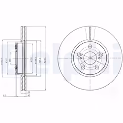 Disque de frein DELPHI BG4277 avant, ventilé, 2 pièce - Vue supplémentaire 5