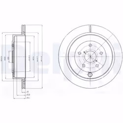 Disque de frein DELPHI BG4267 arrière, ventilé, 2 pièce
