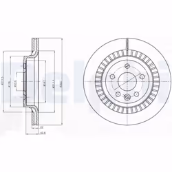 Disque de frein DELPHI BG4270 arrière, ventilé, 2 pièce - Vue supplémentaire 4