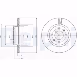 Disque de frein DELPHI BG4295 avant, ventilé, 2 pièce