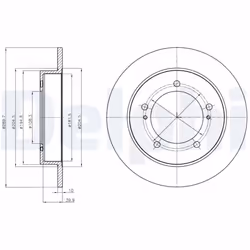 Disque de frein DELPHI BG4289 avant, plein, 2 pièce