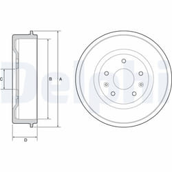Tambour de frein DELPHI BF513