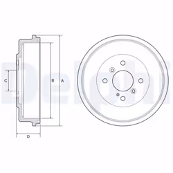 Tambour de frein DELPHI BF565