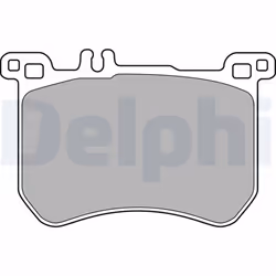Jeu de plaquettes de frein DELPHI LP2507, avant