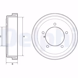 Tambour de frein DELPHI BF531