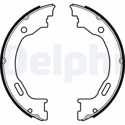 Jeu de mâchoires de frein à main DELPHI LS2077