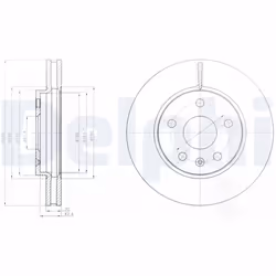 Disque de frein DELPHI BG4187C avant, ventilé, 2 pièce