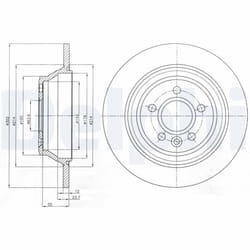 Disque de frein DELPHI BG4238C arrière, plein, à haute teneur en carbone, 2 pièce