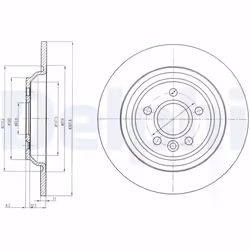 Disque de frein DELPHI BG4239C arrière, plein, à haute teneur en carbone, 2 pièce
