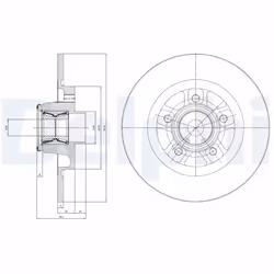 Disque de frein DELPHI BG9113RSC arrière, plein, 1 pièce - Vue supplémentaire 3