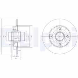 Disque de frein DELPHI BG9022RSC arrière, plein, 1 pièce - Vue supplémentaire 3
