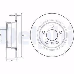 Disque de frein DELPHI BG4649C arrière, plein, à haute teneur en carbone, 2 pièce