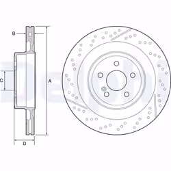 Disque de frein DELPHI BG9118C arrière, ventilé, 1 pièce