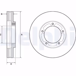 Disque de frein DELPHI BG9139 avant, ventilé, 1 pièce
