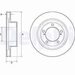 Disque de frein DELPHI BG9131 avant, ventilé, 1 pièce