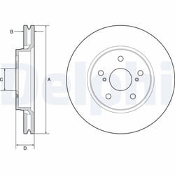 Disque de frein DELPHI BG4952C