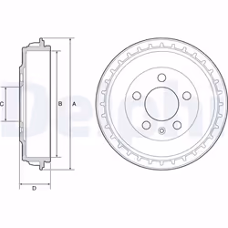 Tambour de frein DELPHI BF563