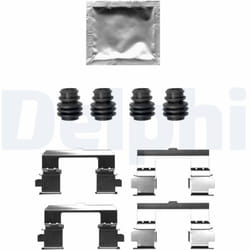 Kit d'accessoires, plaquette de frein DELPHI LX0697