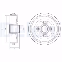 Tambour de frein DELPHI BF574