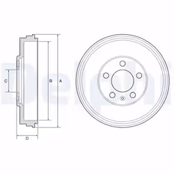 Tambour de frein DELPHI BF575
