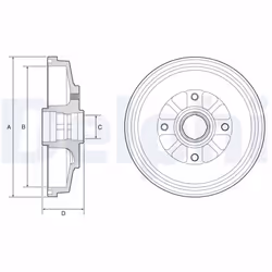 Tambour de frein DELPHI BF577
