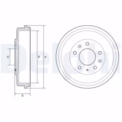 Tambour de frein DELPHI BF579