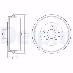 Tambour de frein DELPHI BF568